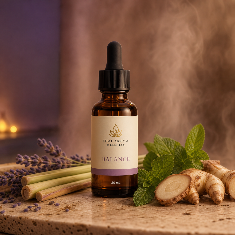 Balance botanical sauna concentrate with lemongrass, lavender, peppermint and plai