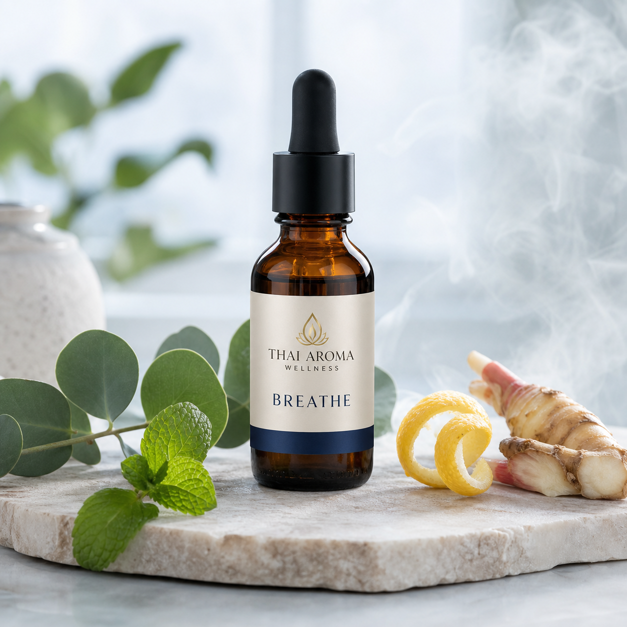 Breathe botanical sauna concentrate with eucalyptus, lemon, peppermint and plai